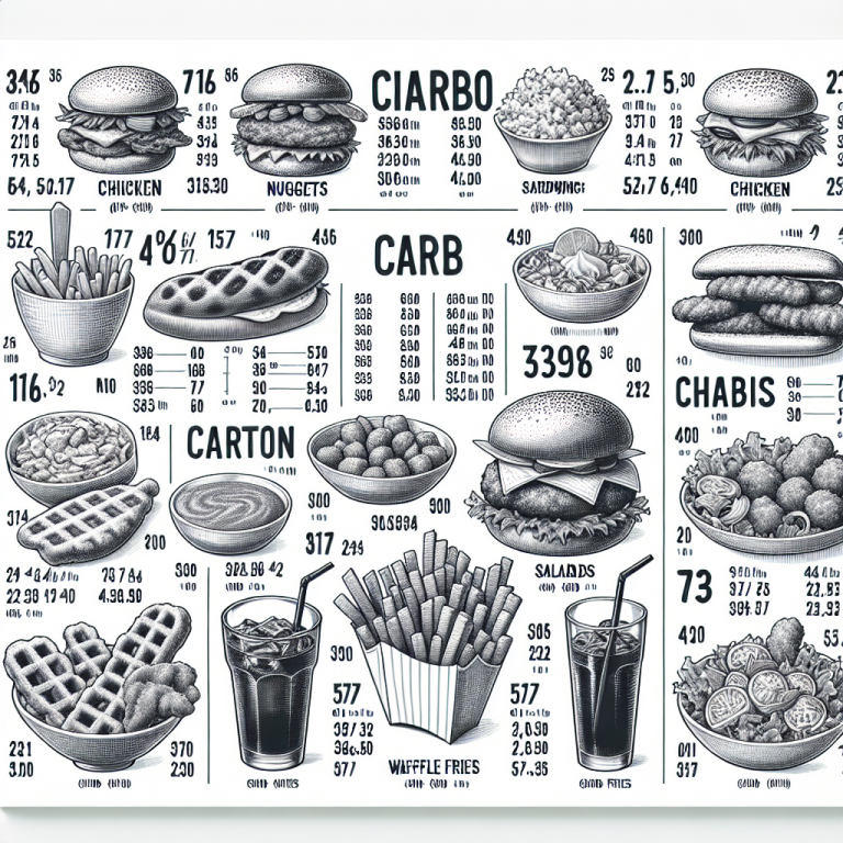 Chick Fil A Menu Carbs