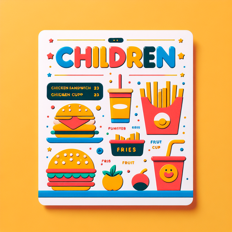 Chick-Fil-A Kids Menu