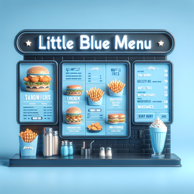 Chick-Fil-A Little Blue Menu