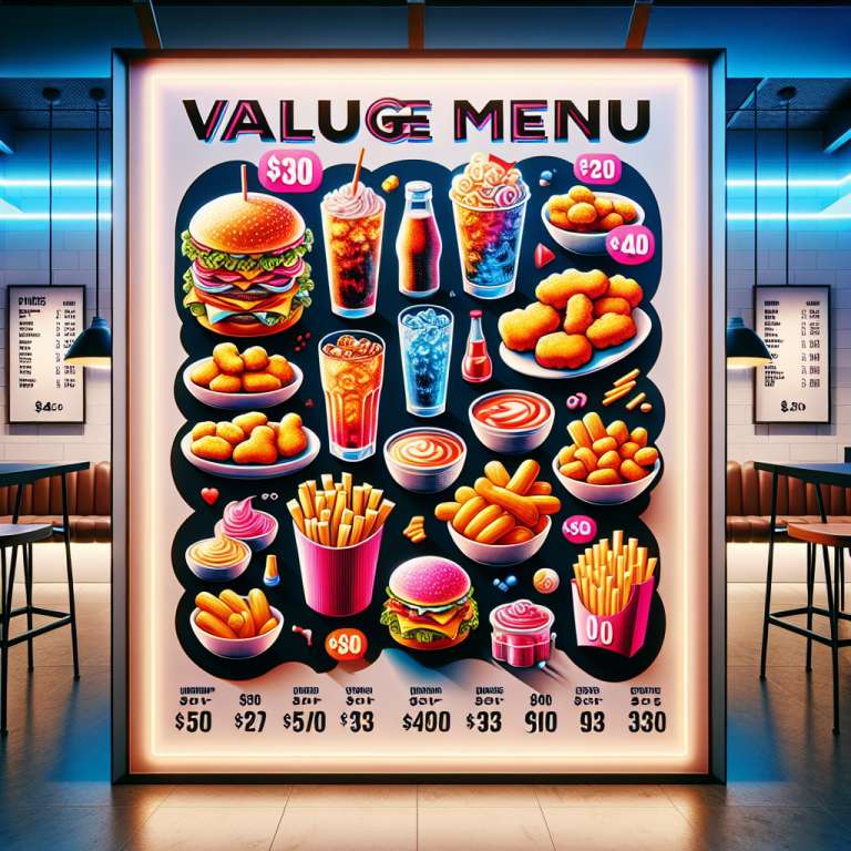 WendyʼS Value Menu Prices