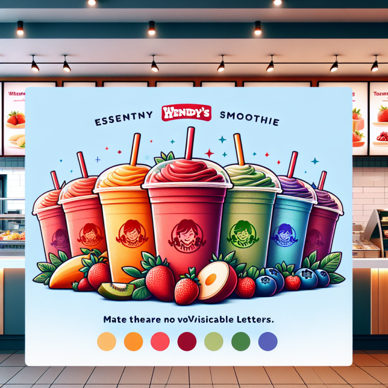 WendyʼS Smoothie Menu