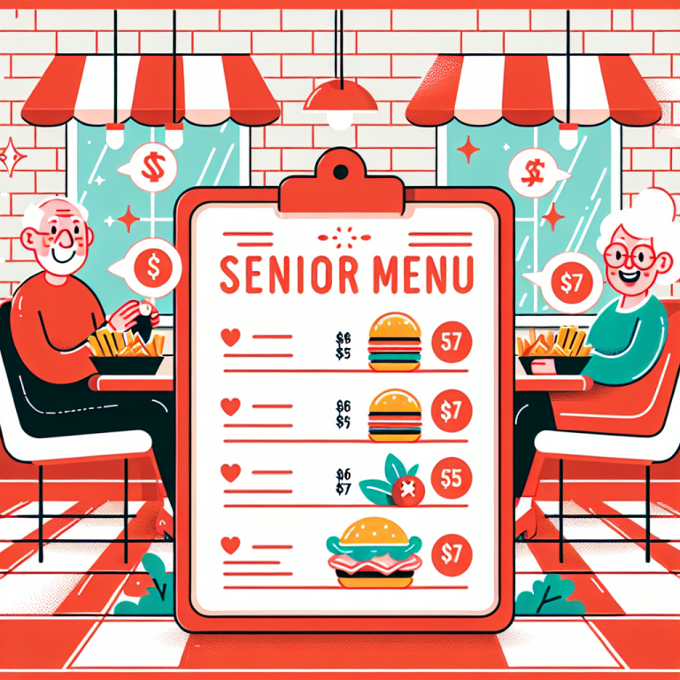 Wendyʼs Senior Menu With Prices