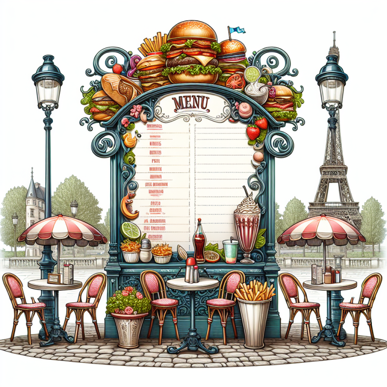 Wendyʼs Paris Menu