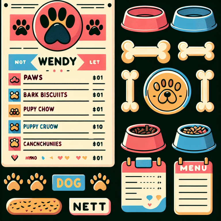 WendyʼS Dog Menu