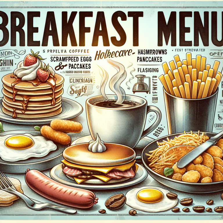 Morning Wendyʼs Breakfast Menu