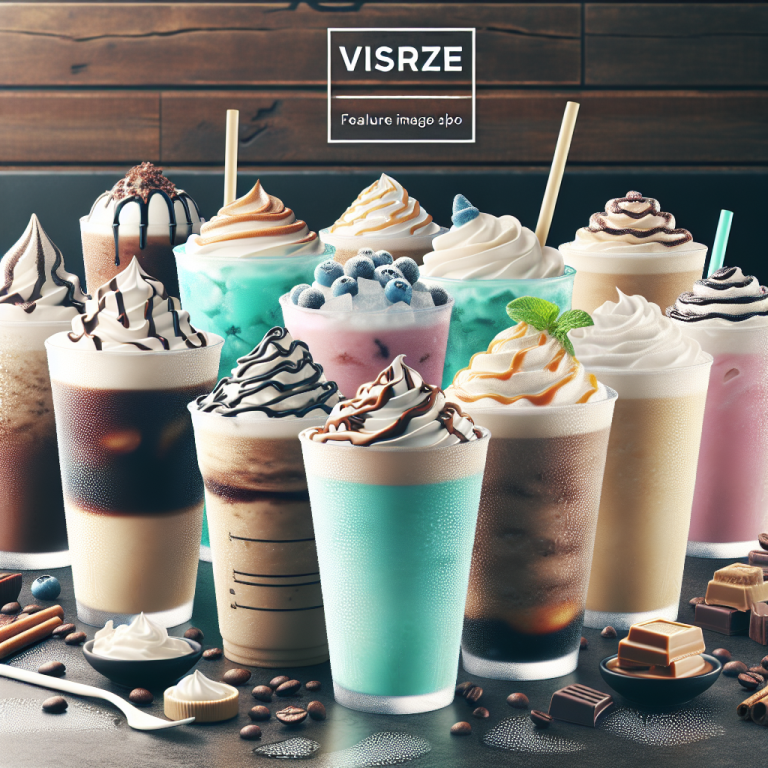 Starbucks Frappuccino Menu