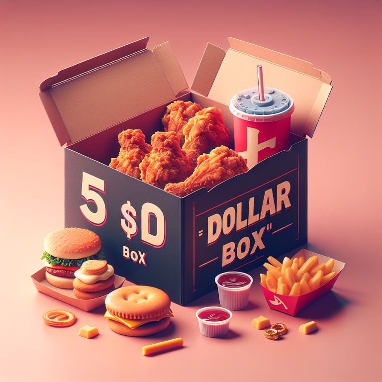 Popeyes Menu 5 Dollar Box