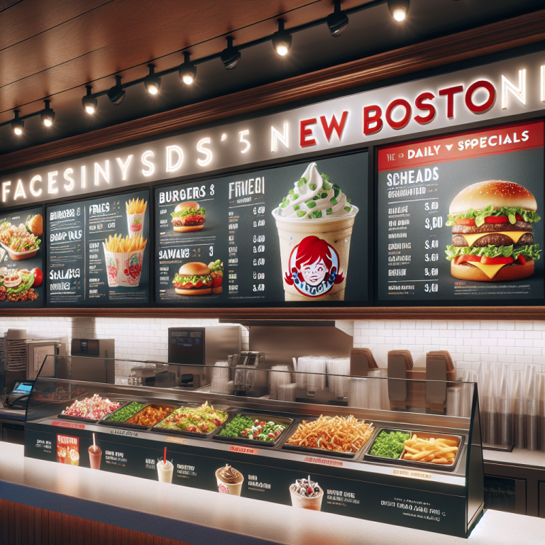 WendyʼS New Boston Menu