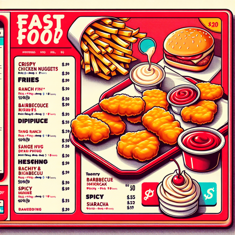 Wendyʼs Nuggets Menu