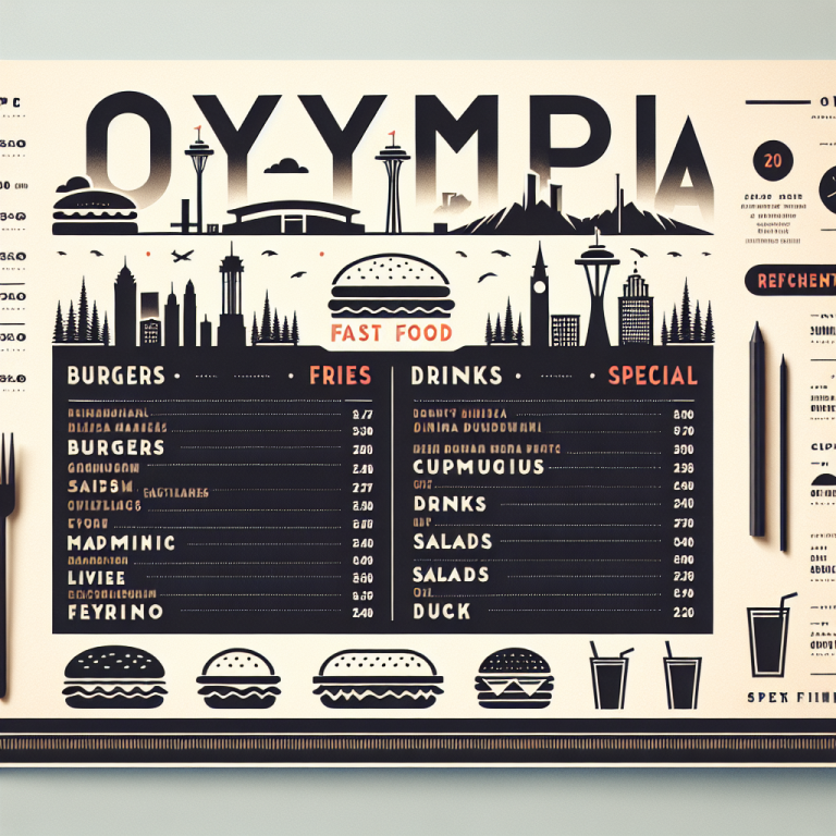 WendyʼS Olympia Menu