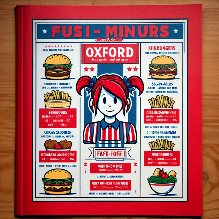 Wendyʼs Oxford Menu