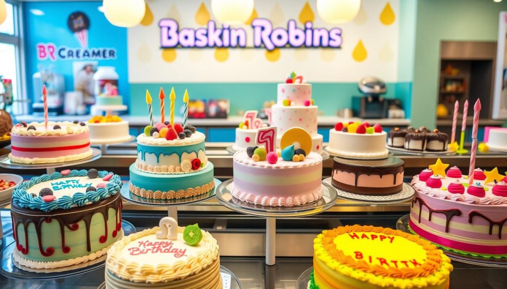 Baskin Robbins cakes showcase custom cakes and cake offerings