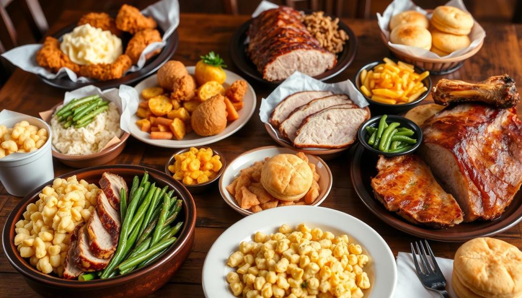 Cracker Barrel takeout choices focused on meat and sides