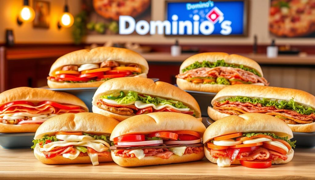 Domino's hoagie menu