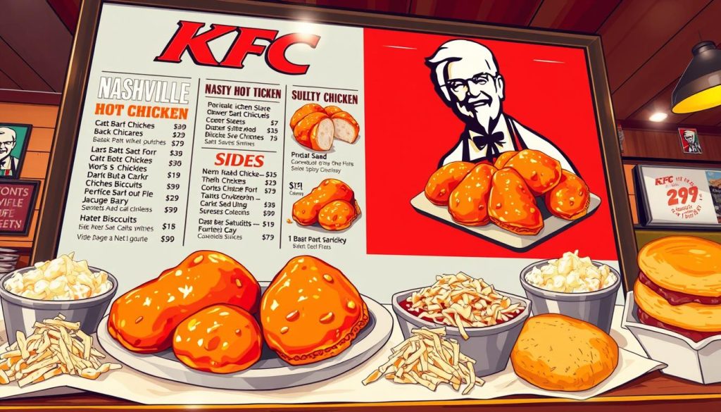 KFC Nashville Hot Chicken menu prices