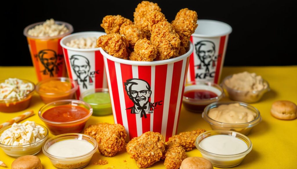 KFC chicken bucket flavors