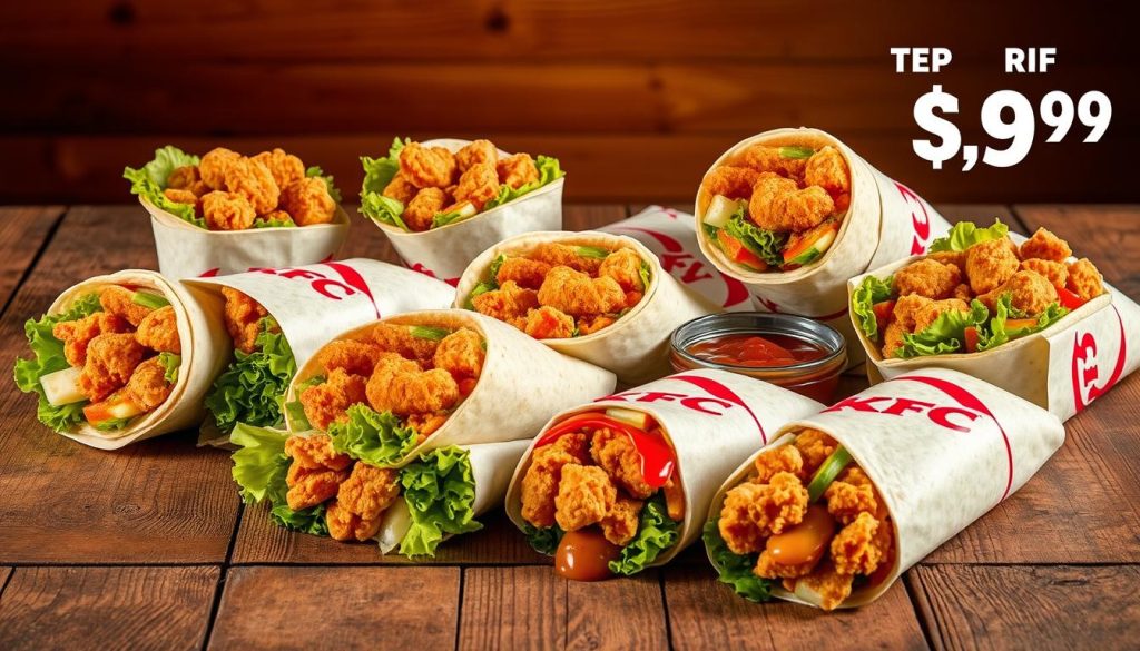 KFC chicken wraps prices