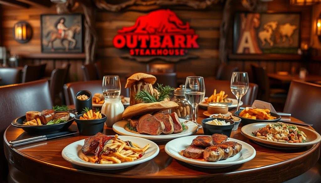 Outback Steakhouse dine in menu FAQs