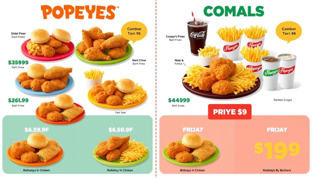 Popeyes combo prices comparison