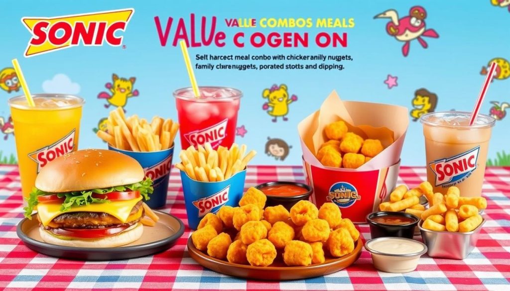 Sonic value combos and family meal combos