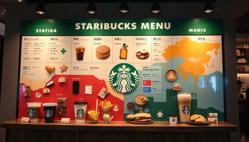 Starbucks menu pricing by region