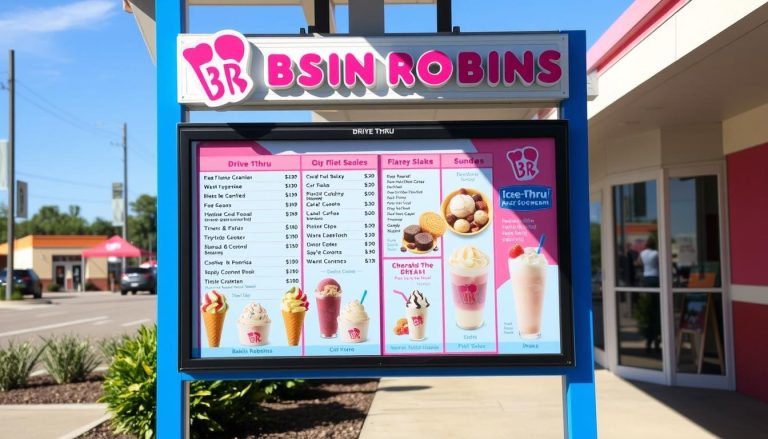 baskin robbins drive thru menu