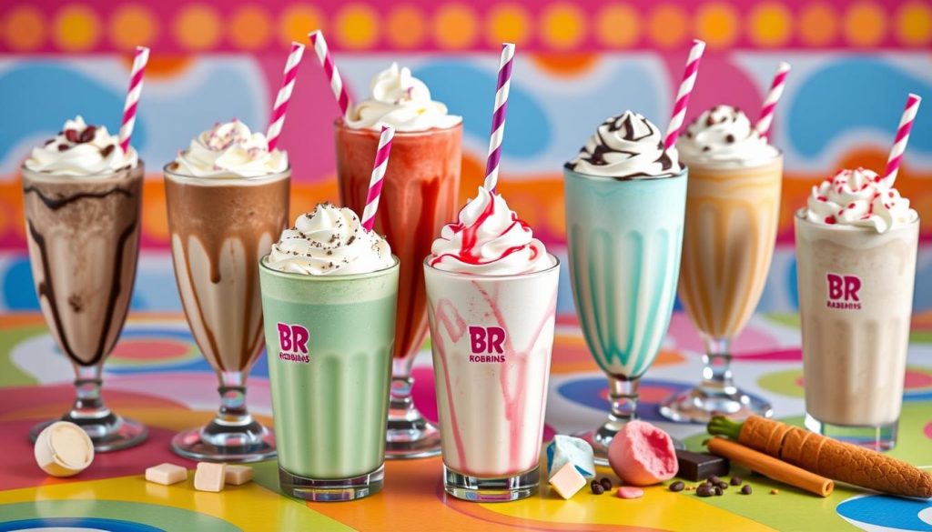 baskin robbins shakes menu