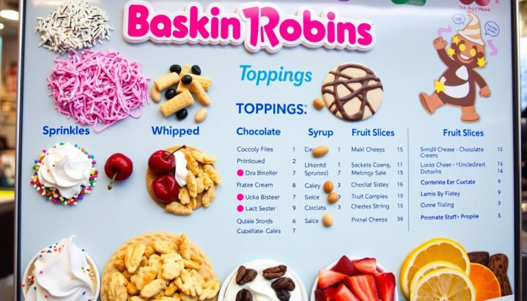 baskin robbins toppings menu