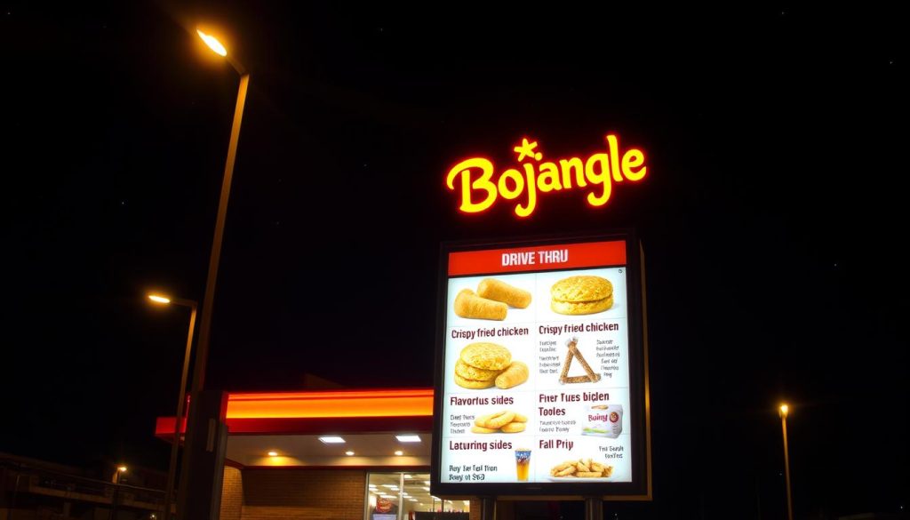 bojangles drive thru menu for late-night cravings