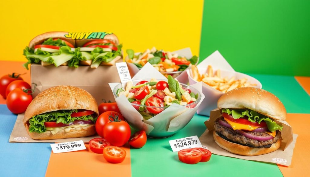 comparing prices fast food veggie menus