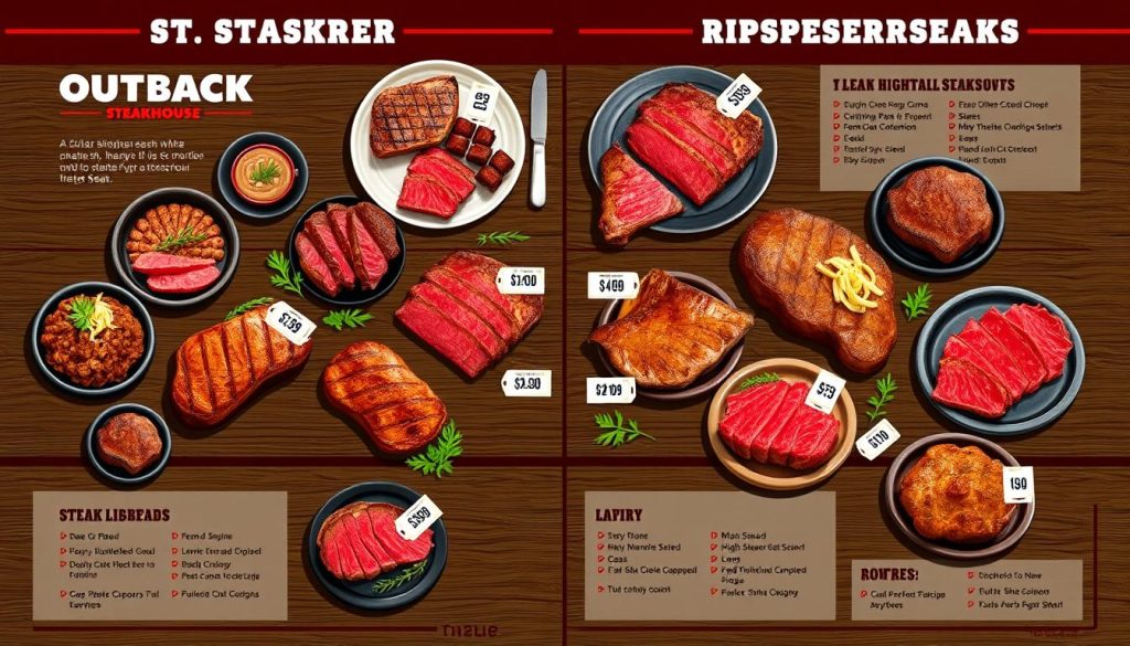 comparison of outback steakhouse prices