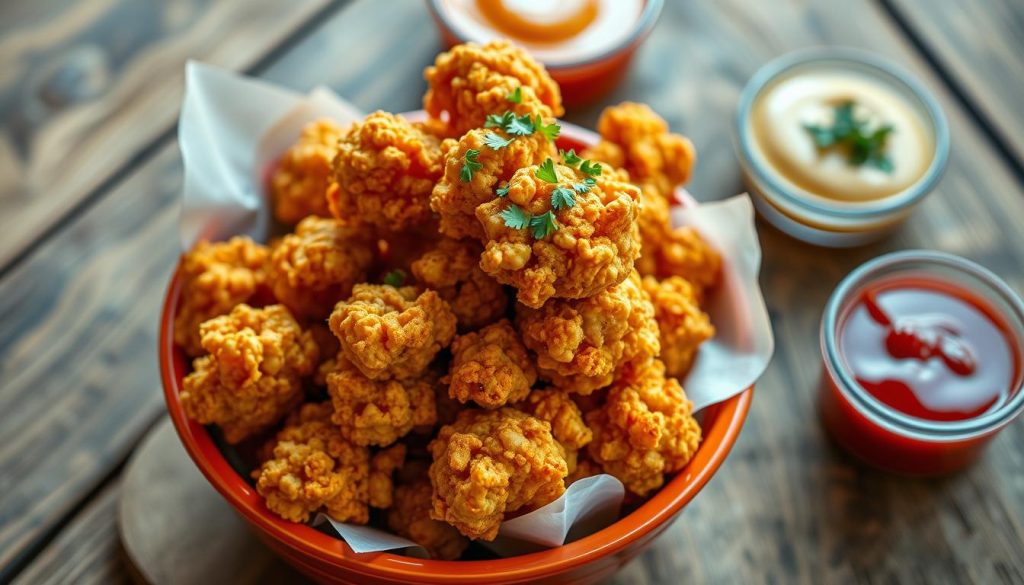 crispy popcorn chicken