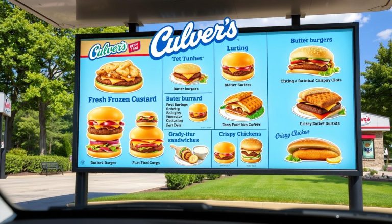 culver's drive thru menu