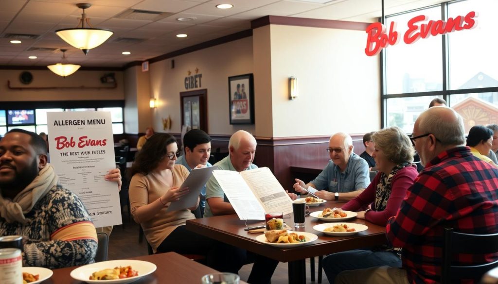 customer experiences Bob Evans allergen menu