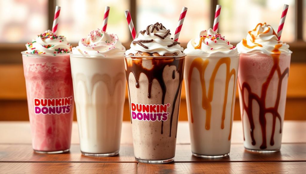 customer favorites Dunkin Donuts milkshakes