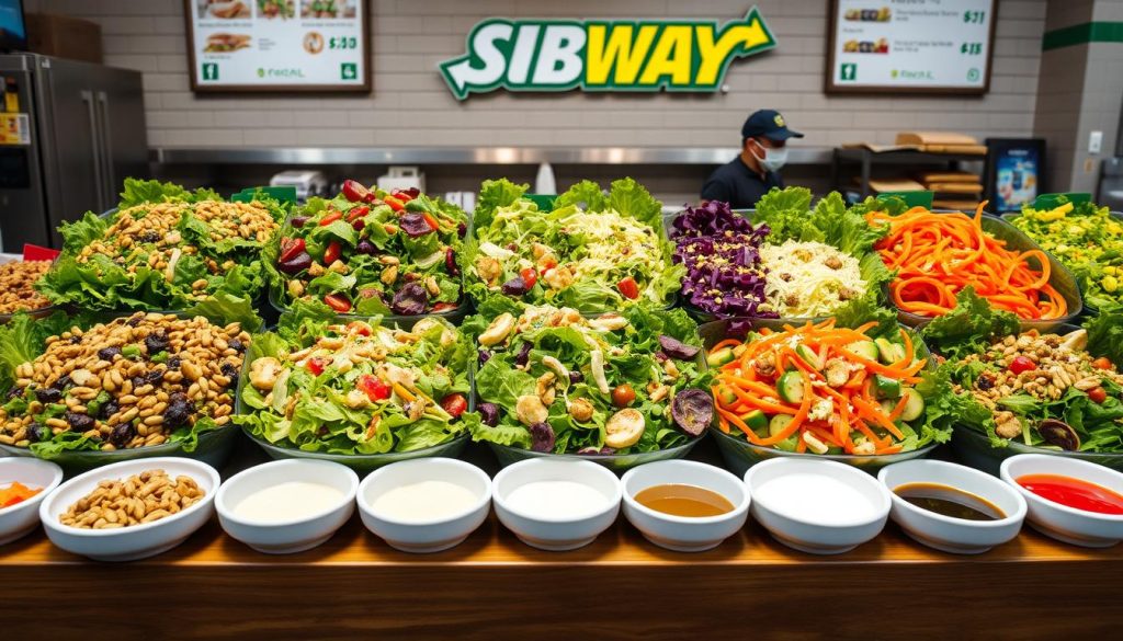 customizable salads at Subway