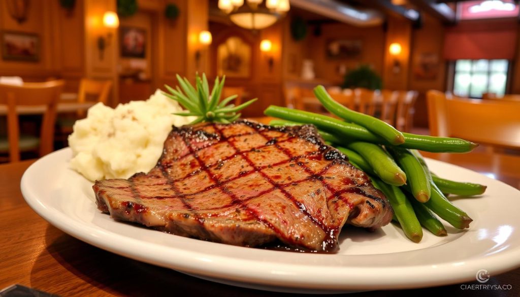 delicious steak choices at cracker barrel