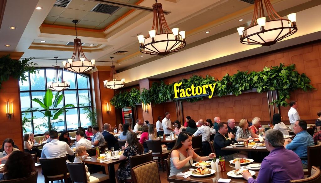 dining atmosphere at cheesecake factory