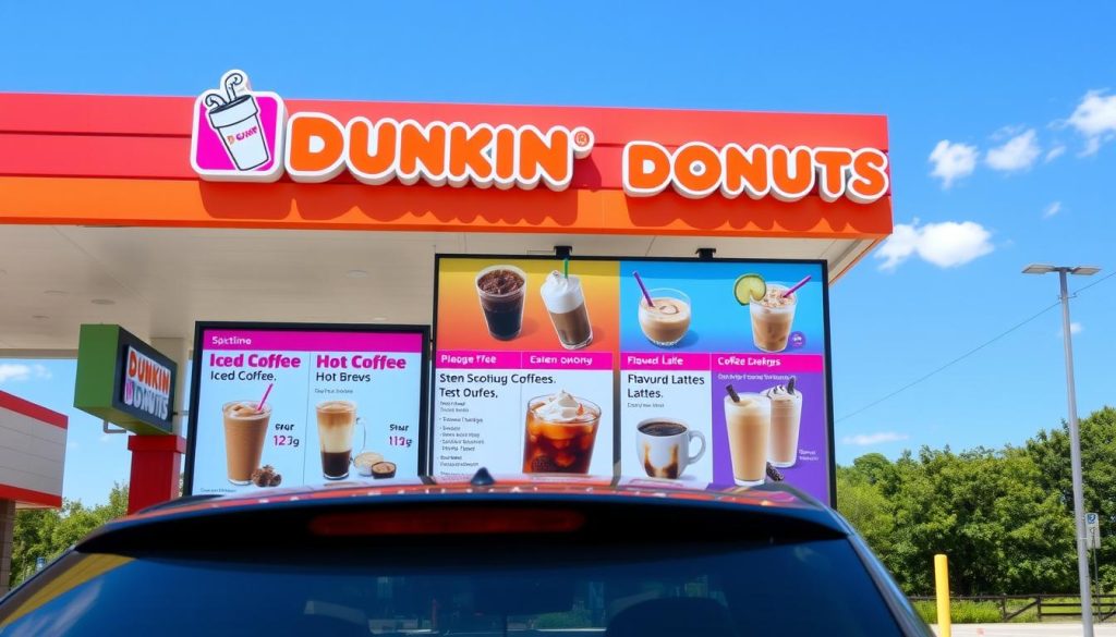 dunkin donuts drive thru coffee menu