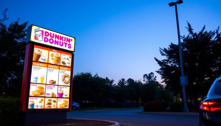 dunkin donuts drive thru menu