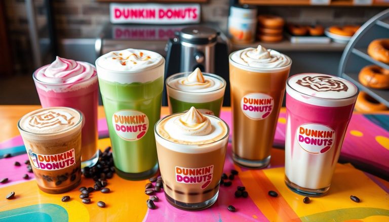 dunkin donuts latte menu