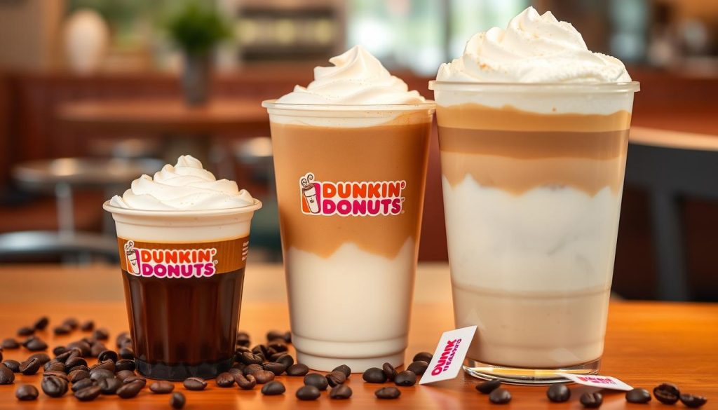 dunkin donuts latte sizes