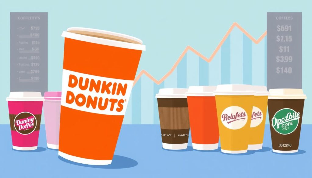 dunkin donuts vs competitors coffee pricing analysis