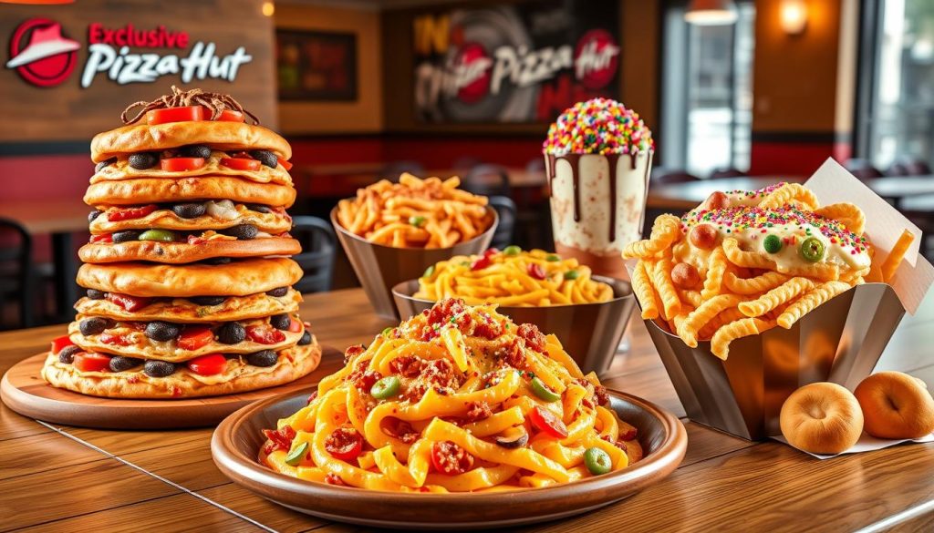 exclusive pizza hut menu items