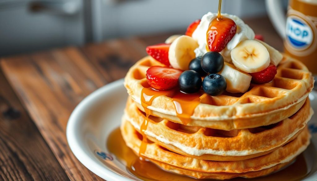 ihop waffles with toppings