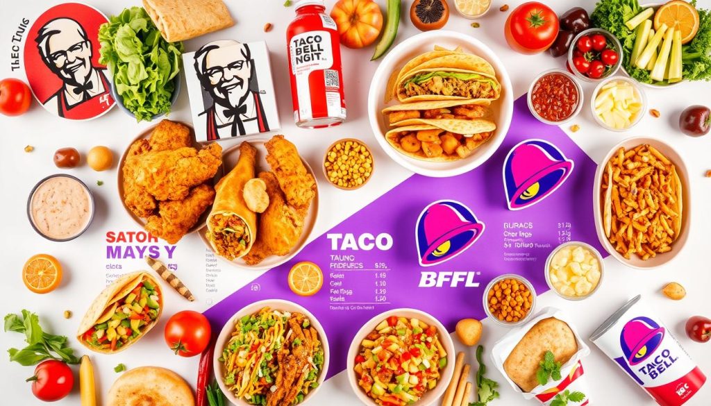 kfc taco bell nutritional information