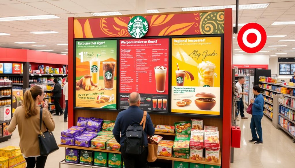 location-specific Starbucks target menus