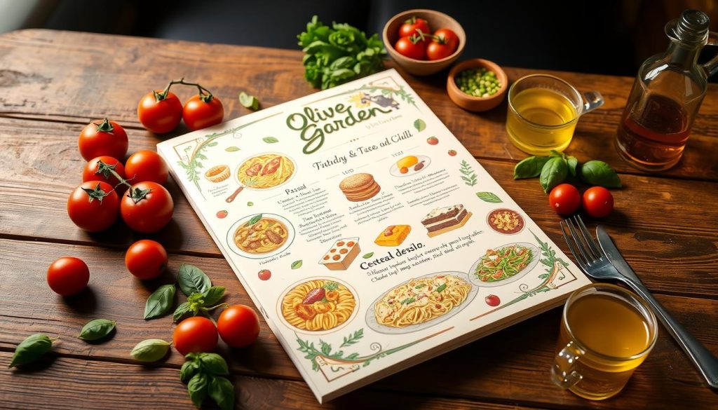 navigating the Olive Garden menu