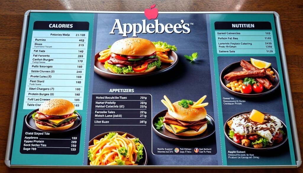 nutritional information for Applebee's takeout items