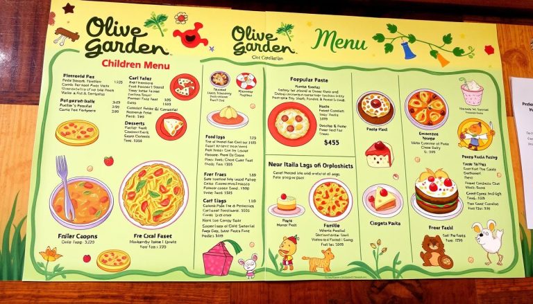 olive garden children's menu